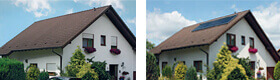 Ausbaustufen des Solardaches Solarthermie und Photovoltaik auf dem Dach