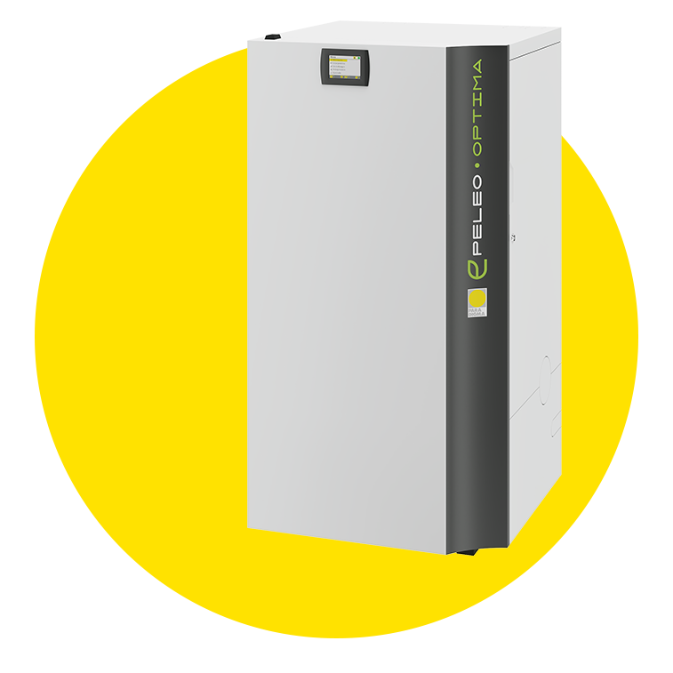 SOLARPLASMA+ Kollektor auf einem gelben Kreis von der Marke Paradigma