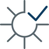 Icon, das Effizienz symbolisiert