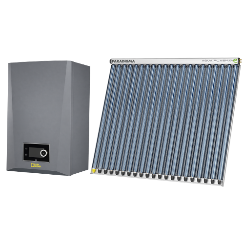 Gasbrennwertgerät mit Solarthermie und PV im Verbund